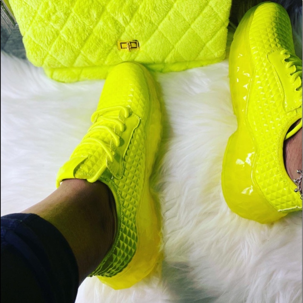 Neon Mike & Ike Sneakers- Yellow